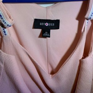 light pink sleeveless dress